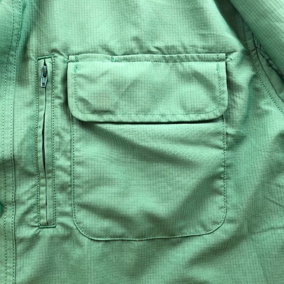 Duluth Trading Co Mens Shirt Size XLT Green Short Sleeve Button Up Outdoors Mesh - Picture 6 of 10